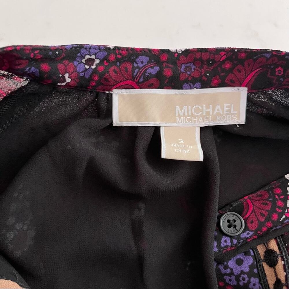 Michael Kors Burgundy Paisley Dress Size 2 - Work or Night Out - Picture 10 of 14